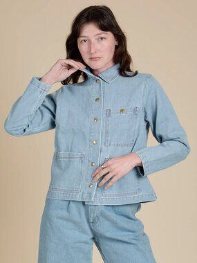Big Bud Press Indigo Denim Work Jacket in Light Wash - Size XS/S